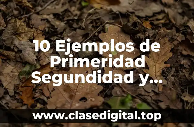 10 Ejemplos de Primeridad Segundidad y Terceridad