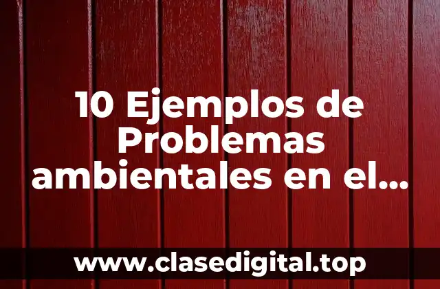 10 Ejemplos de Problemas ambientales en el mundo