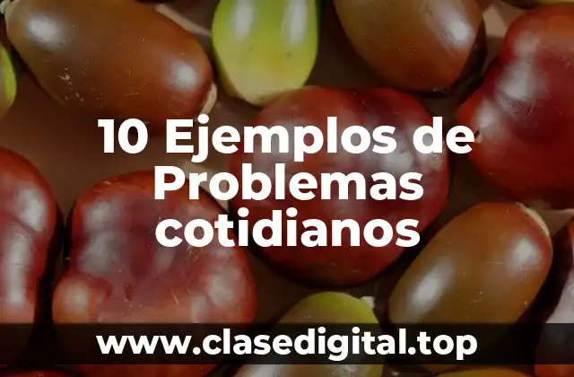 10 Ejemplos de Problemas cotidianos