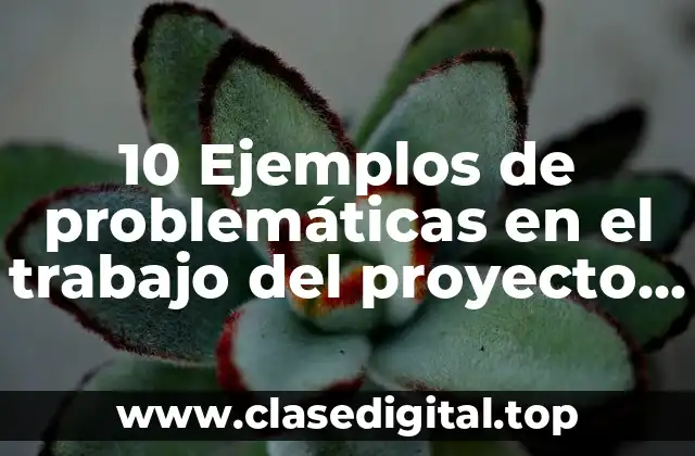 10 Ejemplos de problemáticas en el trabajo del proyecto de preescolar