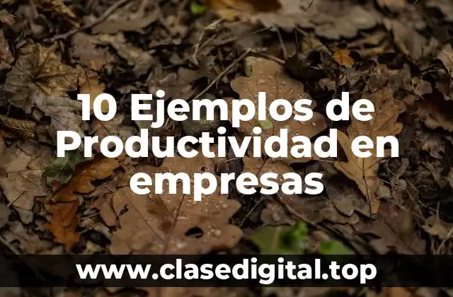 10 Ejemplos de Productividad en empresas