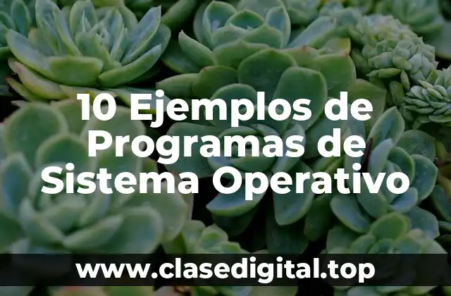 10 Ejemplos de Programas de Sistema Operativo