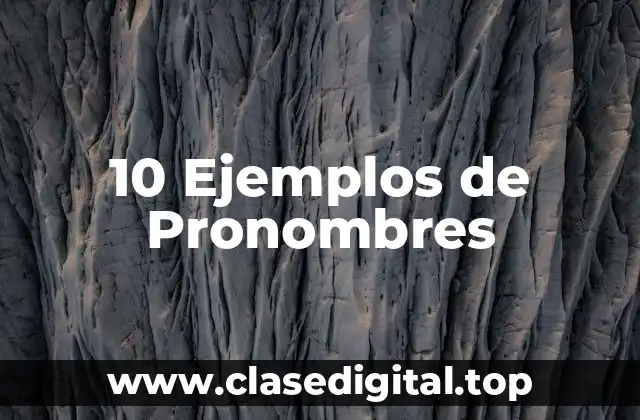 Ejemplos de Pronombres