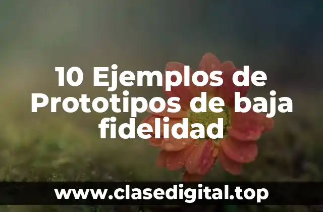 10 Ejemplos de Prototipos de baja fidelidad