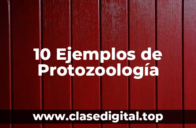 Ejemplos de Protozoología