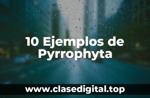 10 Ejemplos de Pyrrophyta