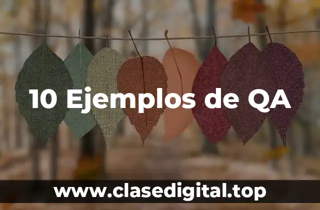 10 Ejemplos de QA