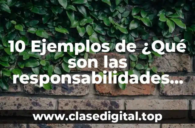 10 Ejemplos de ¿Qué son las responsabilidades en el aula?