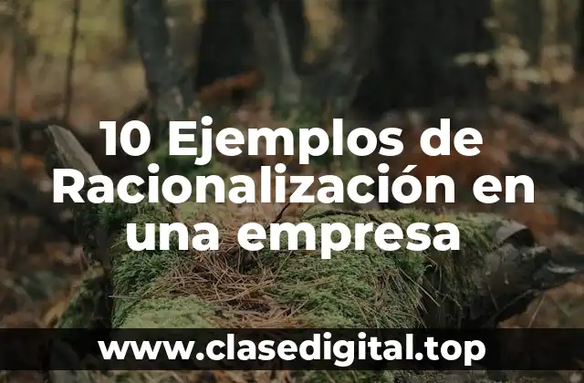 10 Ejemplos de Racionalización en una empresa