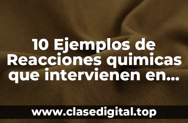 10 Ejemplos de Reacciones quimicas que intervienen en el calentamiento global