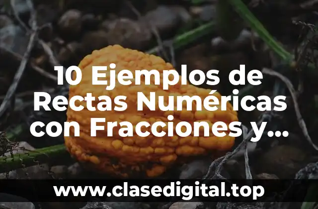 10 Ejemplos de Rectas Numéricas con Fracciones y Decimales