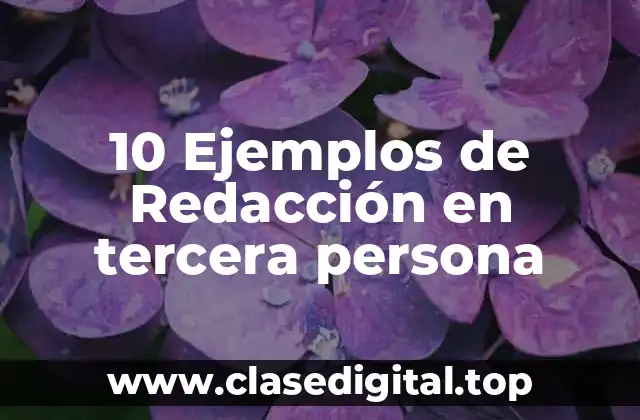 10 Ejemplos de Redacción en tercera persona
