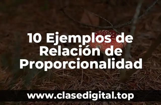 10 Ejemplos de Relación de Proporcionalidad