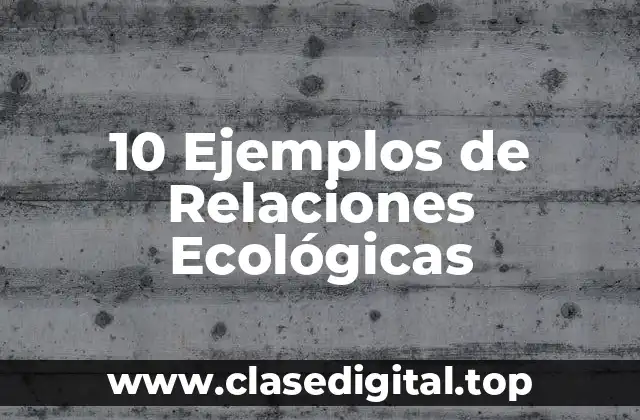 10 Ejemplos de Relaciones Ecológicas