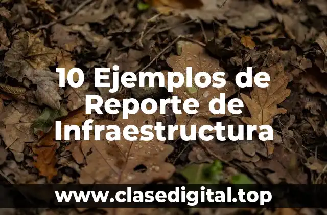 10 Ejemplos de Reporte de Infraestructura