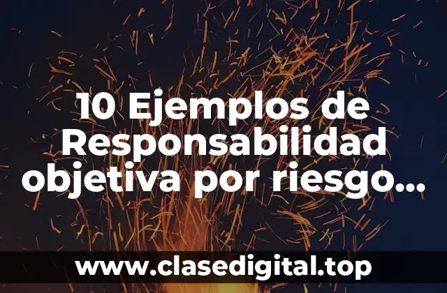 10 Ejemplos de Responsabilidad objetiva por riesgo creado