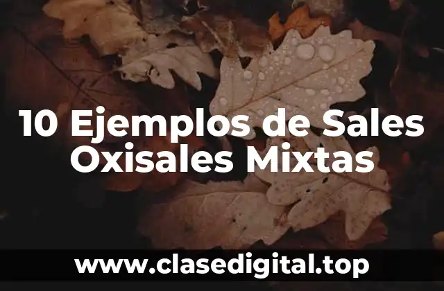 10 Ejemplos de Sales Oxisales Mixtas