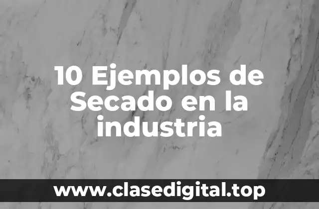 10 Ejemplos de Secado en la industria