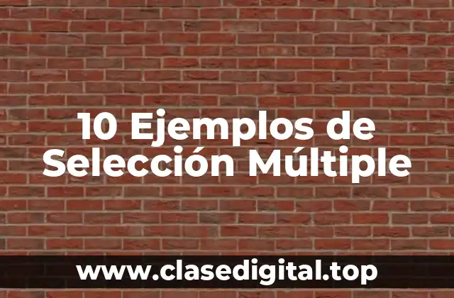 10 Ejemplos de Selección Múltiple