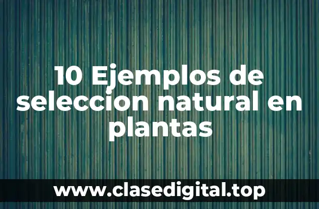 10 Ejemplos de seleccion natural en plantas