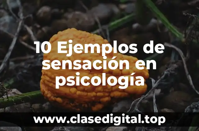 10 Ejemplos de sensación en psicología