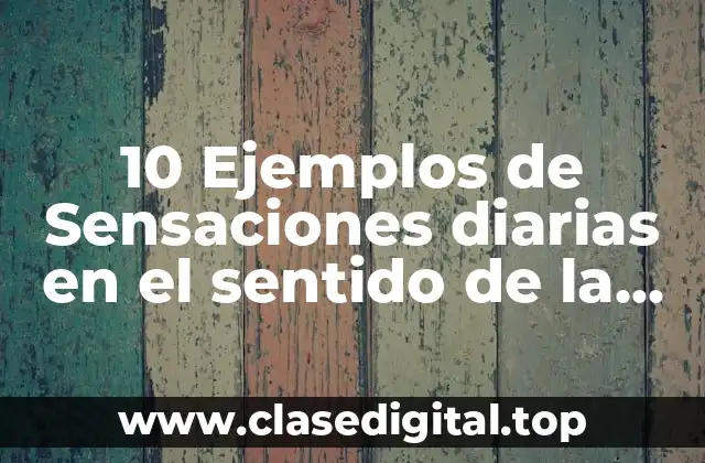 10 Ejemplos de Sensaciones diarias en el sentido de la vista