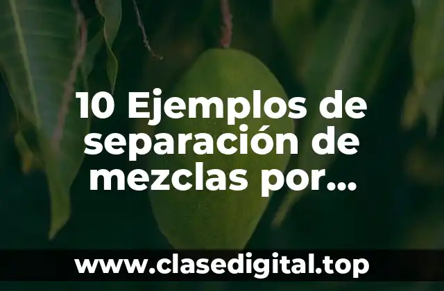 10 Ejemplos de separación de mezclas por decantación, Definición, Diferencias y para que sirve