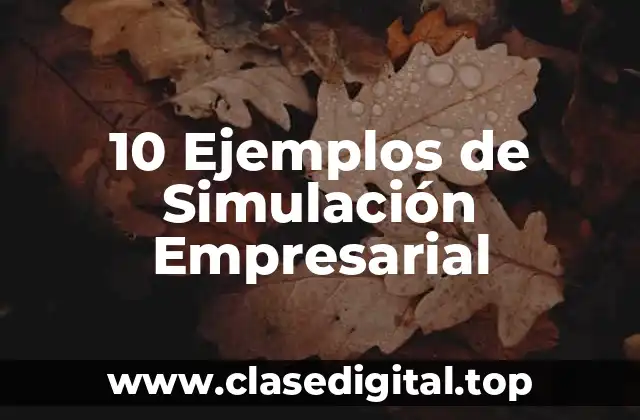 10 Ejemplos de Simulación Empresarial
