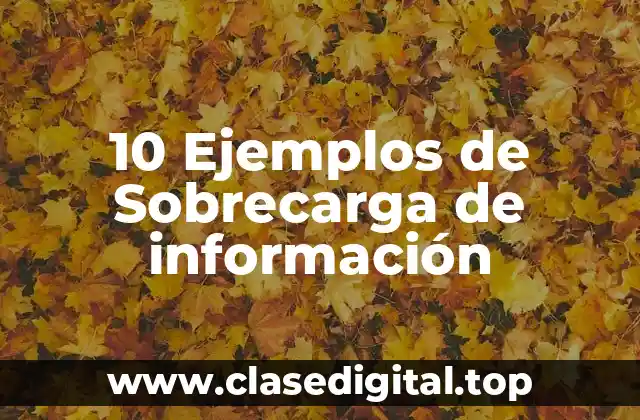 10 Ejemplos de Sobrecarga de información