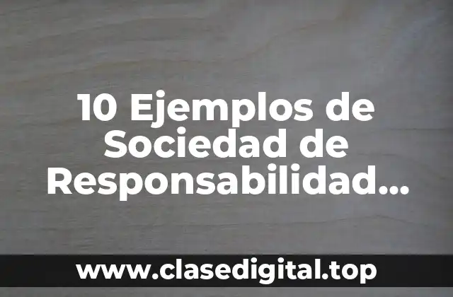10 Ejemplos de Sociedad de Responsabilidad Limitada (S de RL)