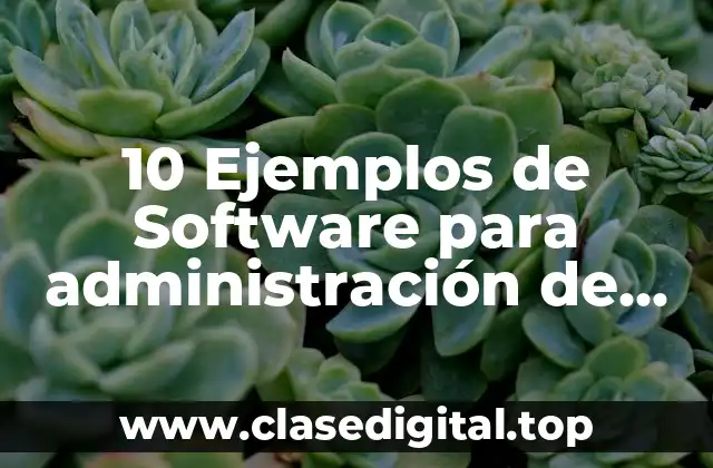10 Ejemplos de Software para administración de operaciones en una empresa