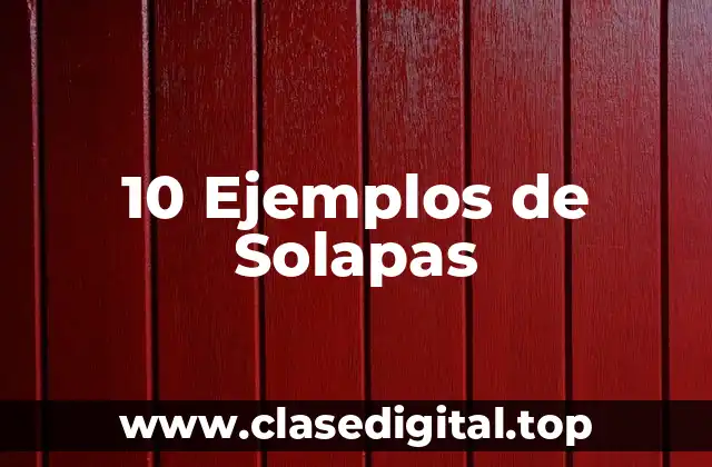 Ejemplos de solapas