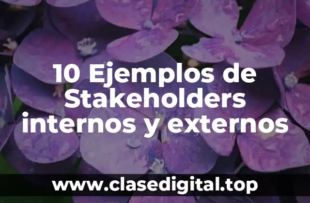 10 Ejemplos de Stakeholders internos y externos