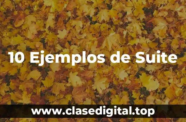 10 Ejemplos de Suite