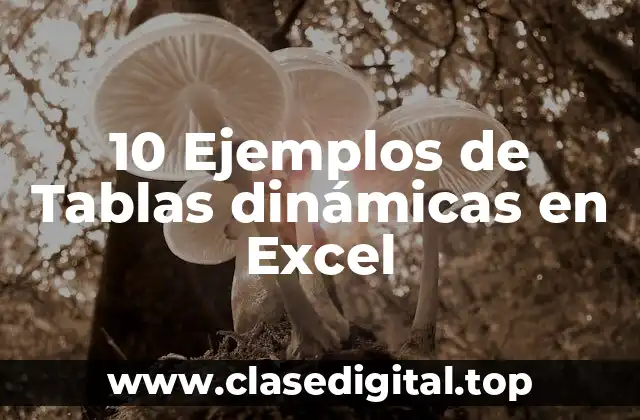 10 Ejemplos de Tablas dinámicas en Excel