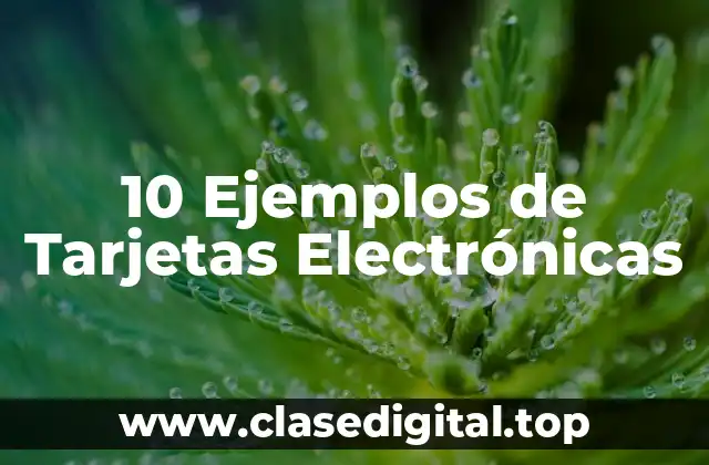 10 Ejemplos de Tarjetas Electrónicas