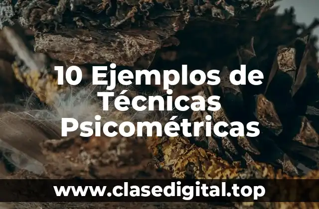 10 Ejemplos de Técnicas Psicométricas