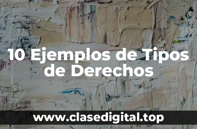 10 Ejemplos de Tipos de Derechos