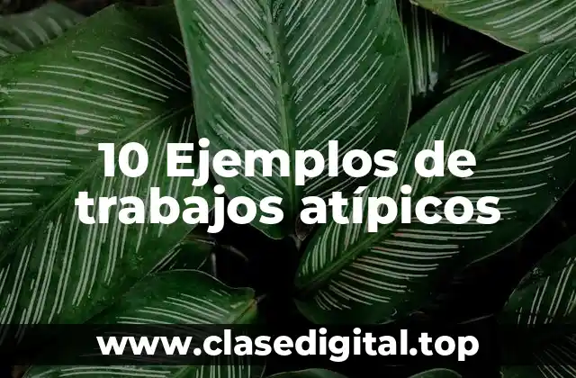 10 Ejemplos de trabajos atípicos