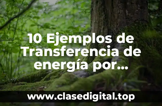 Ejemplos de transferencia de energía por radiación
