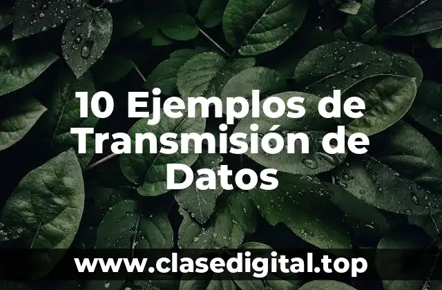 Ejemplos de transmisión de datos