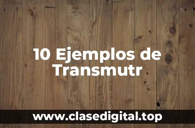 10 Ejemplos de Transmutr