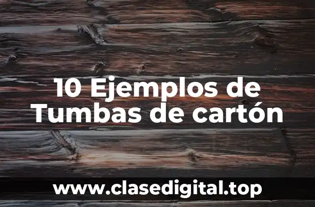 10 Ejemplos de Tumbas de cartón