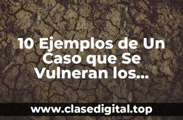 10 Ejemplos de Un Caso que Se Vulneran los Derechos Humanos