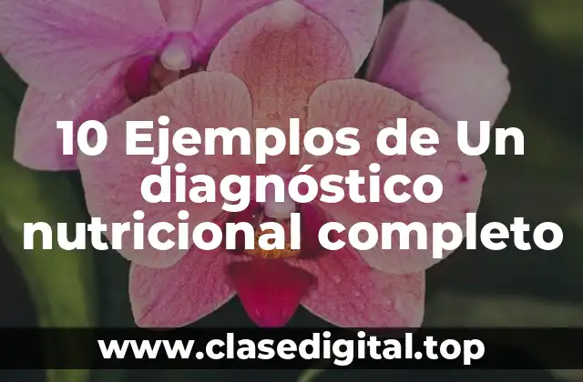 10 Ejemplos de Un diagnóstico nutricional completo