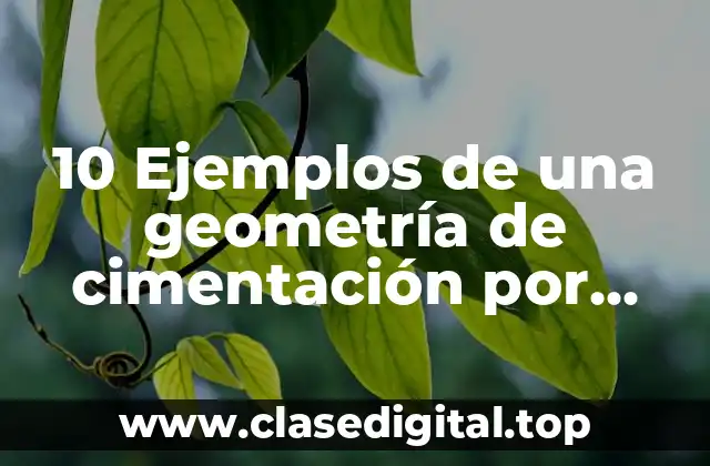Ejemplos de geometrías de cimentación por capacidad de carga