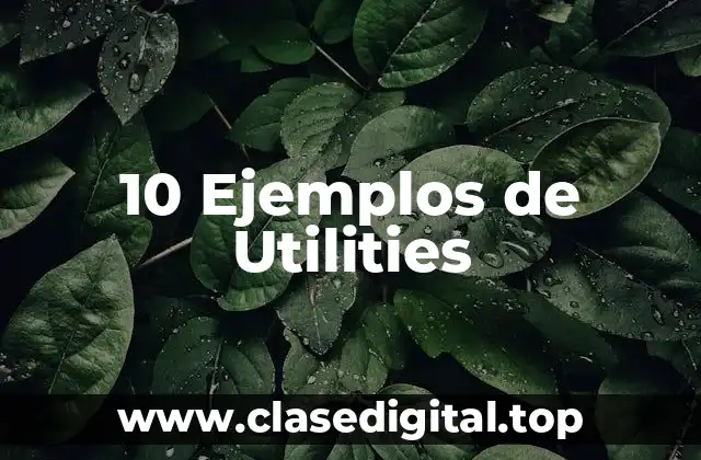 10 Ejemplos de Utilities