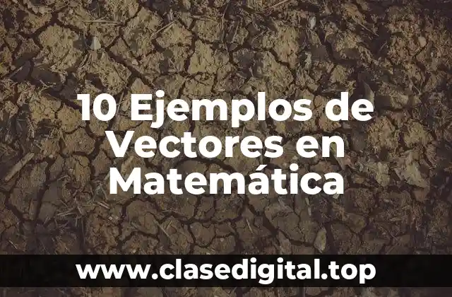 Ejemplos de Vectores en Matemática