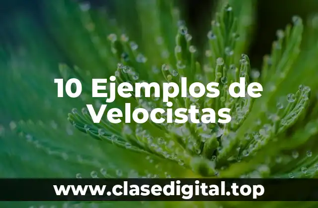 10 Ejemplos de Velocistas