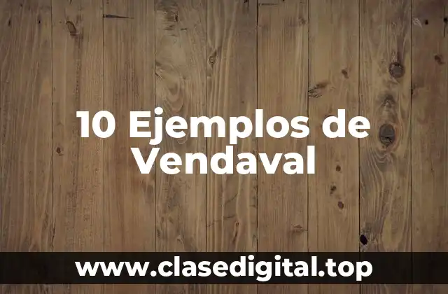 10 Ejemplos de Vendaval